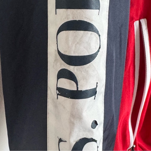 USPA polar fleece men’s Large classic navy jacket Preowned With Flews - Picture 4 of 14